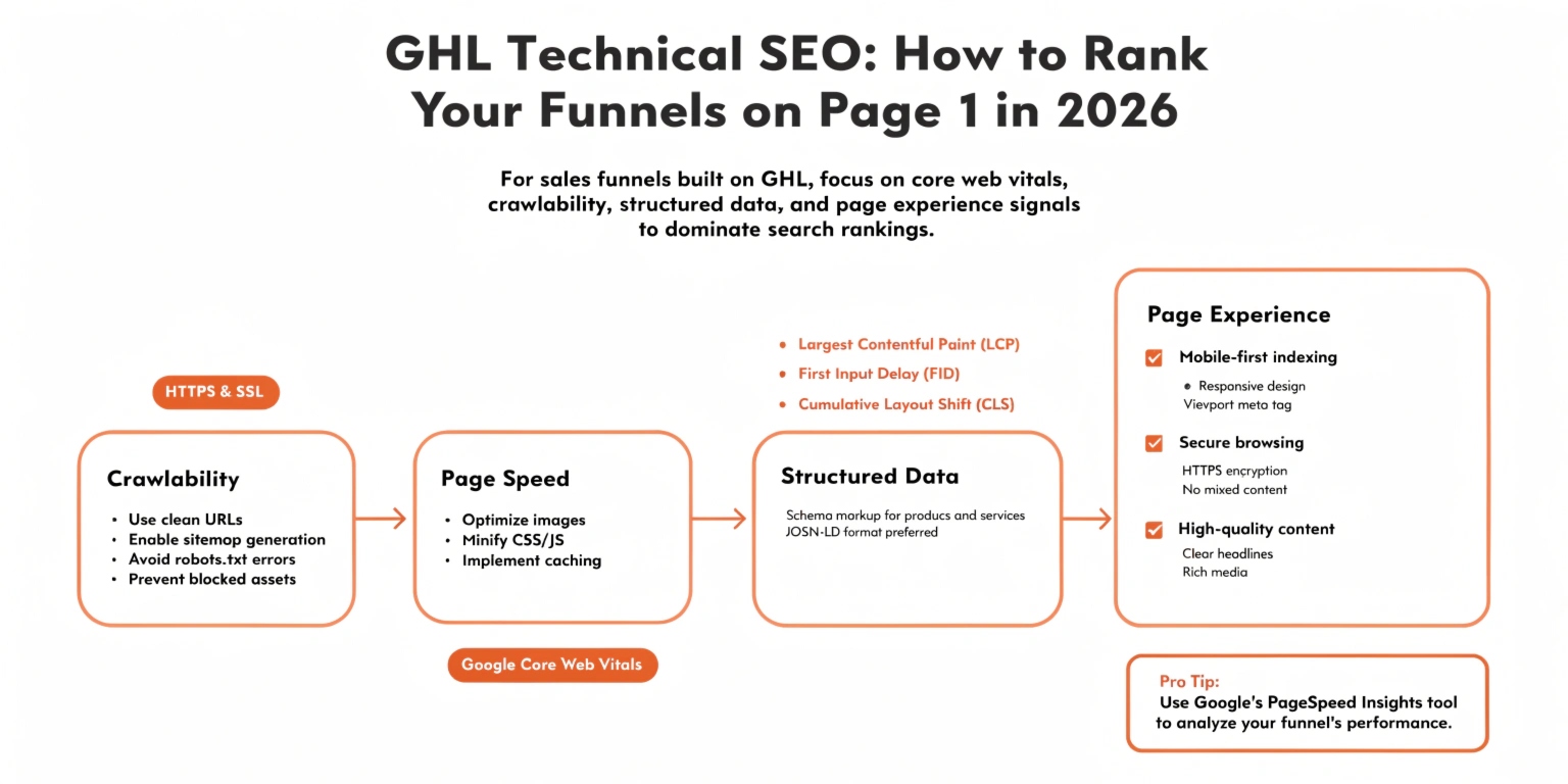 GHL Technical SEO: How to Rank Your Funnels on Page 1 in 2026