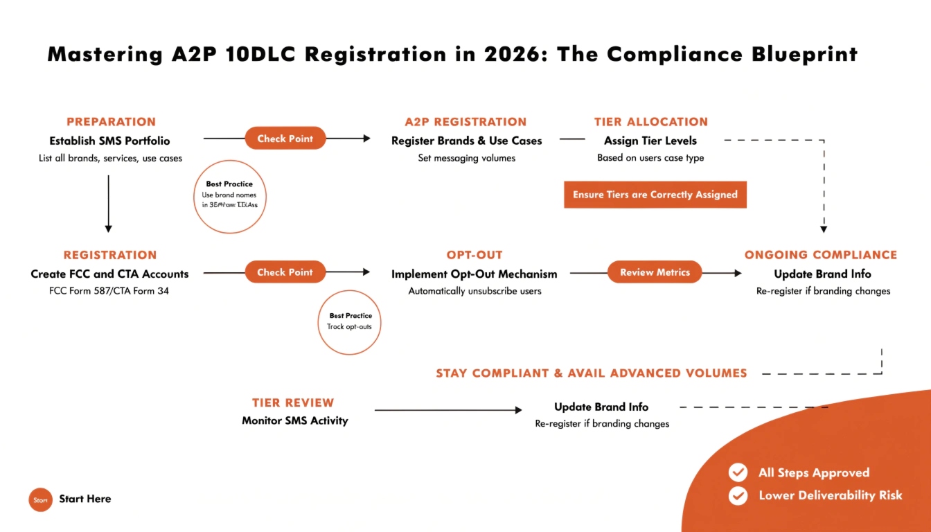 Mastering A2P 10DLC Registration in 2026: The Compliance Blueprint