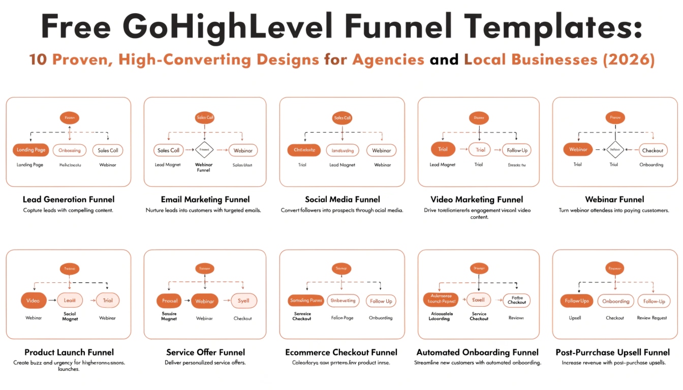 Free GoHighLevel Funnel Templates: 10 Proven, High-Converting Designs for Agencies and Local Businesses (2026)